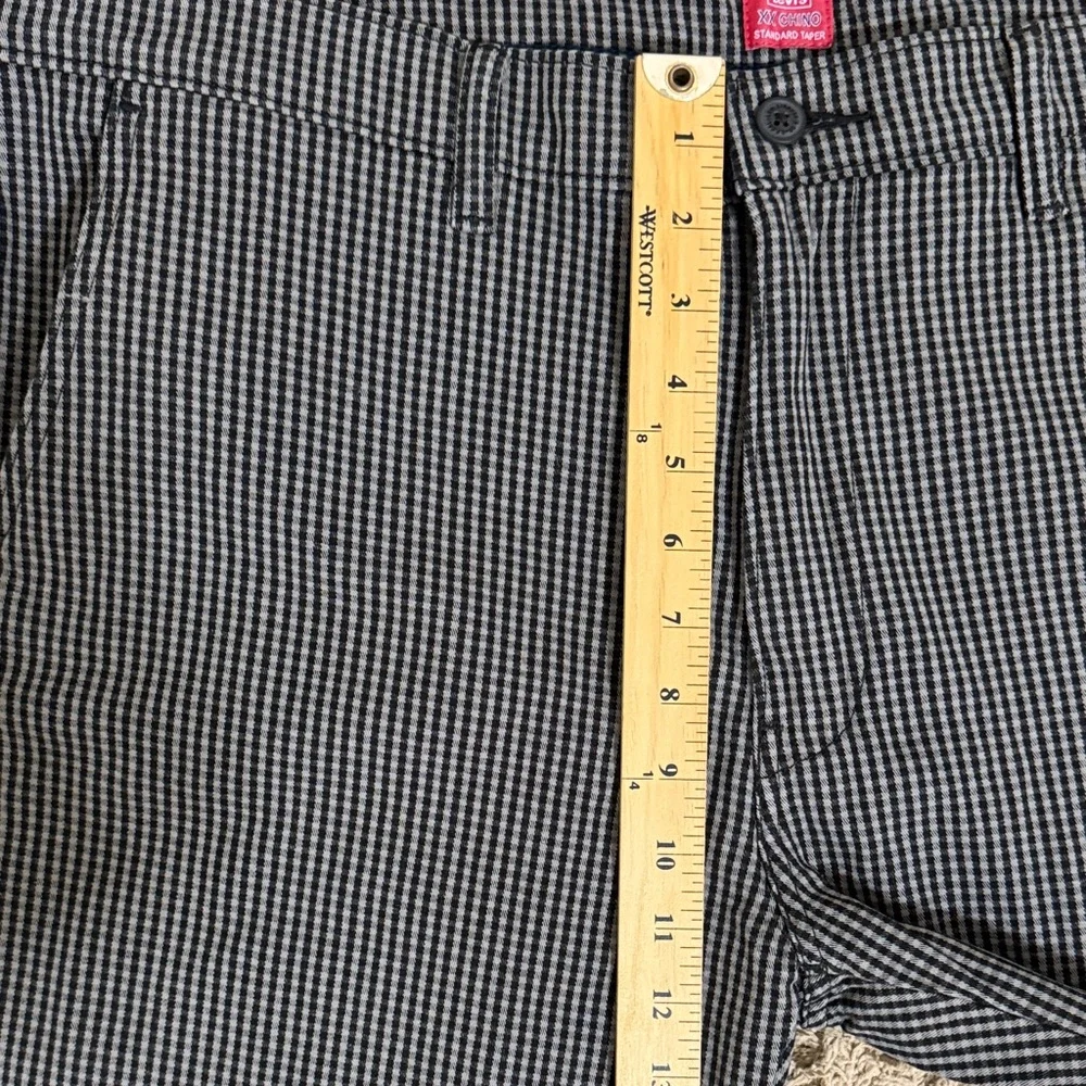 Levi's XX Standard Taper Chino Pants Men's Gray Micro-Check size 38x23 Casual